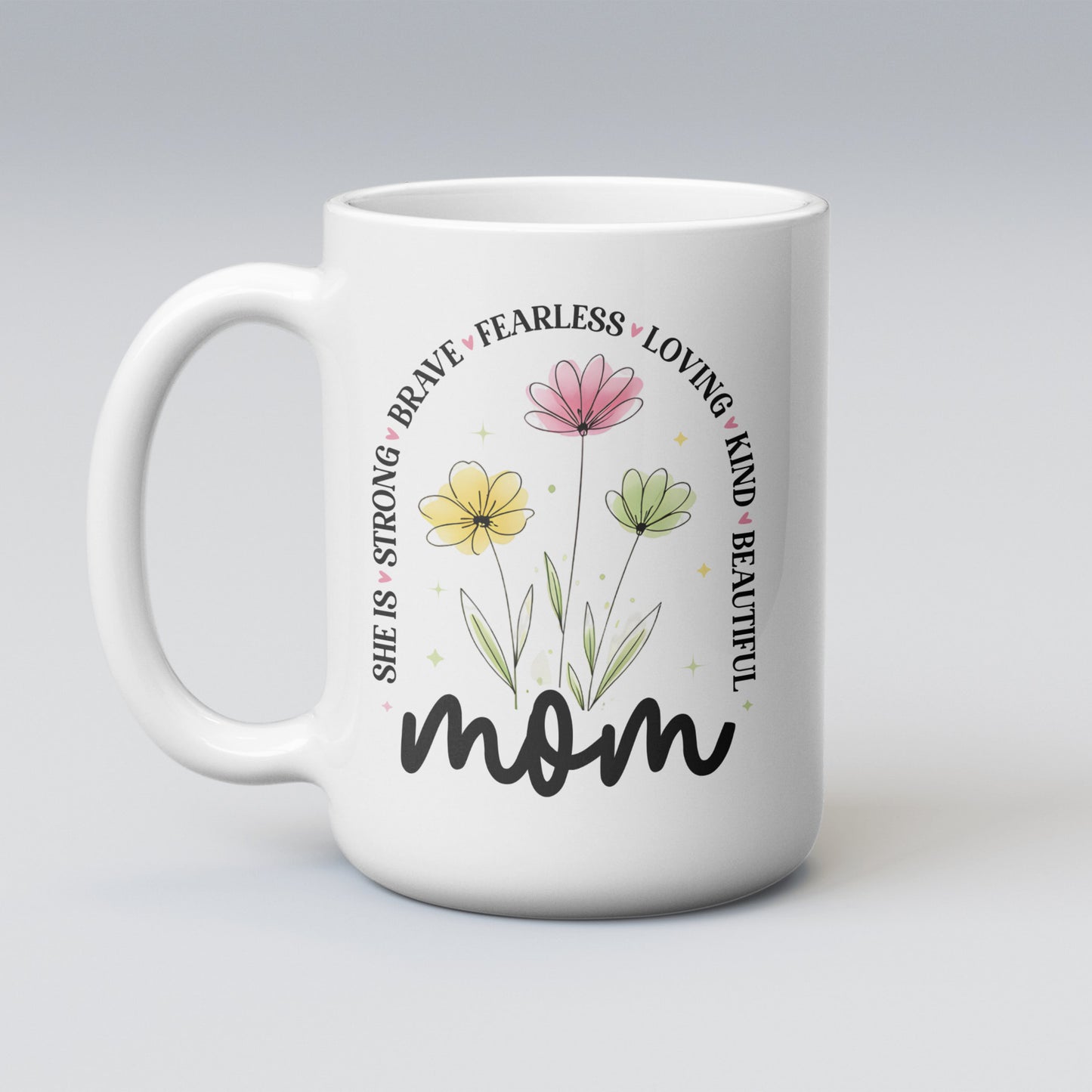 Mom Floral Affirmation Mug