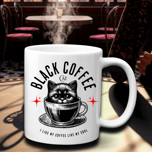 Black Cat Coffee Mug
