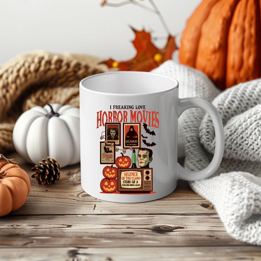 I Love Horror Movies Coffee Mug