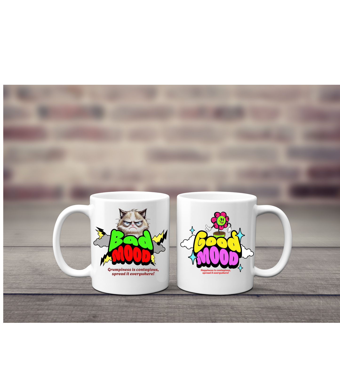 Good Mood / Bad Mood Double-Sided Mug